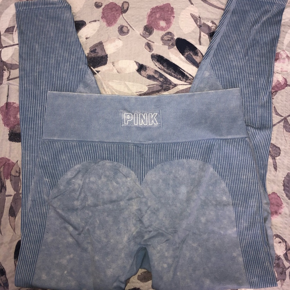 PINK Victoria’s Secret light blue marble tights